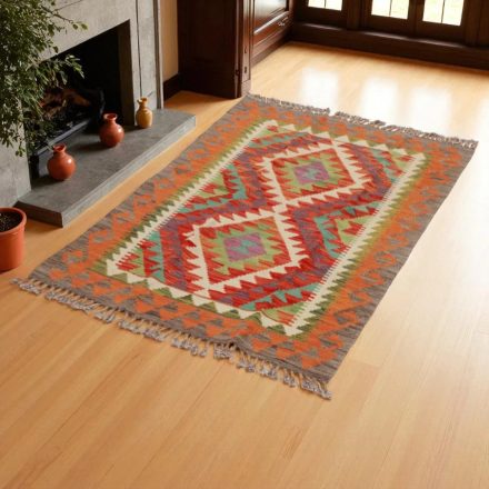 Tapis Kilim Chobi 84x124 kilim en laine afghane tissé main