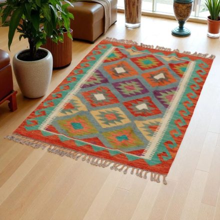 Tapis Kilim Chobi 80x112 kilim en laine afghane tissé main