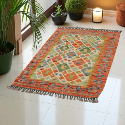 Tapis Kilim tissé main 121x83 Kilim afghan en laine