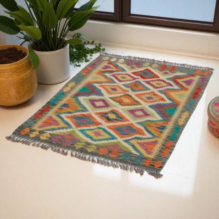 Tapis Kilim Chobi 117x87 kilim en laine afghane tissé main
