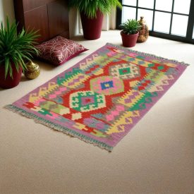 Kilim ethnique Chobi 147x98 Tapis Kilim afghan tissé main