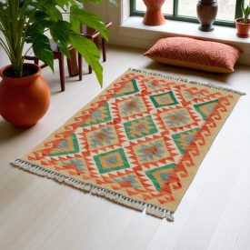 Tapis Kilim Chobi 126x80 kilim en laine afghane tissé main