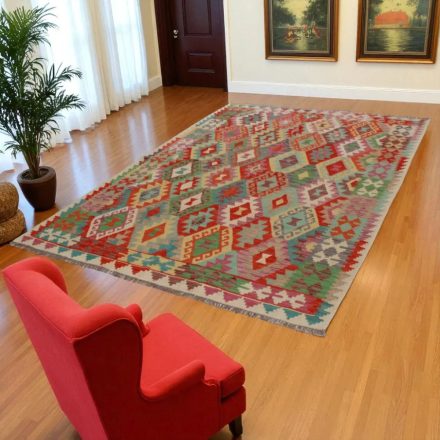 Tapis Kilim Chobi 253x179 kilim en laine afghane tissé main