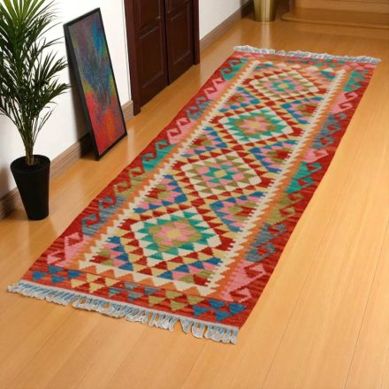 Tapis Kilim Chobi 68x199 kilim en laine afghane tissé main