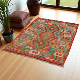   Tapis Kilim Chobi 149x105 Kilim afghan en laine tissé à la main