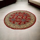 Tapis rond Kazak 168x171 tapis afghan fait à la main