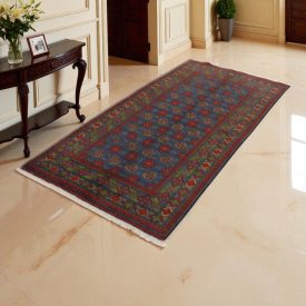   Tapis de couloir Oriental Aqcha Bukhara 99x196 tapis Afghan fait à la main