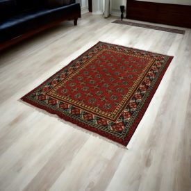   Tapis Oriental Aqcha Bukhara 128x183 tapis Afghan fait à la main