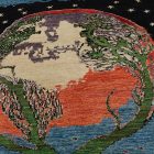 Tapis Oriental Afshar naqsha 195x293 tapis Afghan fait à la main