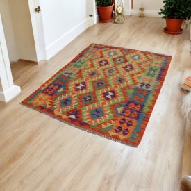 Tapis Kilim tissé main 126x178 Kilim laine Maimana
