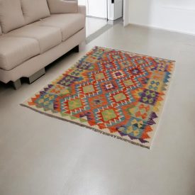 Tapis Kilim en laine Chobi 131x174 Kilim afghan tissé main