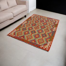 Tapis Kilim afghan Chobi 110x146 Kelim ethnique tissé à la main