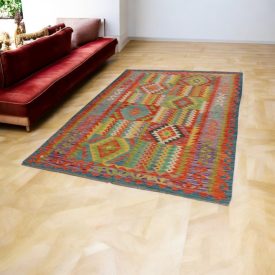 Tapis Kilim ethnique Chobi 147x202 Tapis Kilim tissé à la main