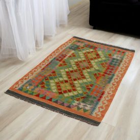 Tapis Kilim tissé main Chobi 160x194 Kilim afghan en laine