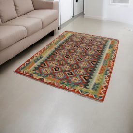   Tapis Kilim afghan Chobi 150x204 Kelim ethnique tissé à la main