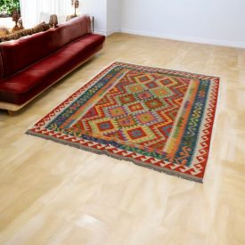 Tapis Kilim Chobi 159x195 Kilim afghan tissé à la main