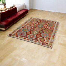 Tapis Kilim tissé main 154x198 Kilim laine Maimana
