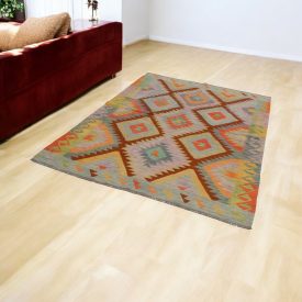 Kilim afghan Chobi 152x212 tapis Kelim tissé à la main