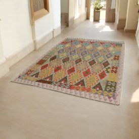 Chobi Kilim tapis 180x243 kelim laine tissé à la main