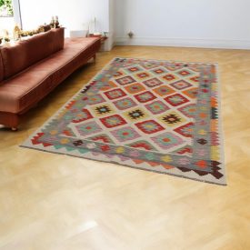 Tapis Kilim tissé main Chobi 167x244 Kilim afghan en laine