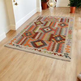 Tapis Kilim en laine Chobi 182x250 Kilim afghan tissé main