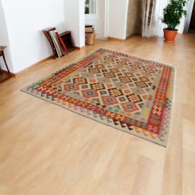 Tapis Kilim tissé main 203x299 Kilim laine Maimana