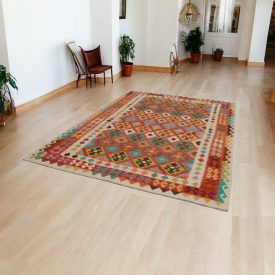 Tapis Kilim tissé main 203x297 Kilim laine Maimana