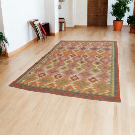 Tapis Kilim ethnique Chobi 200x300 Tapis Kilim tissé à la main