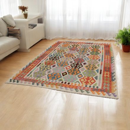 Kilim afghan Chobi 201x304 tapis Kelim tissé à la main
