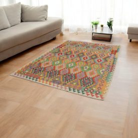 Tapis Kilim tissé main Chobi 196x296 Kilim afghan en laine