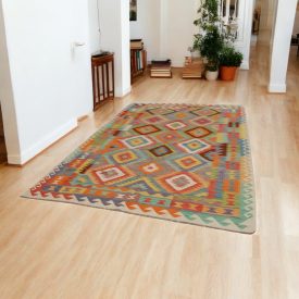 Tapis Kilim tissé main 203x301 Kilim laine Maimana