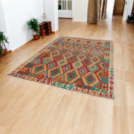 Tapis Kilim Chobi 206x292 Kilim afghan tissé à la main