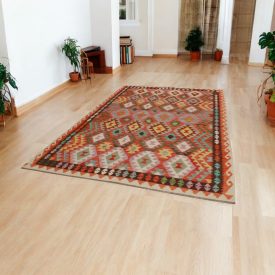 Chobi Kilim tapis 196x302 kelim laine tissé à la main
