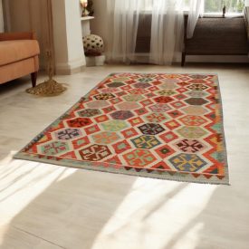 Tapis Kilim tissé main 203x302 Kilim laine Maimana
