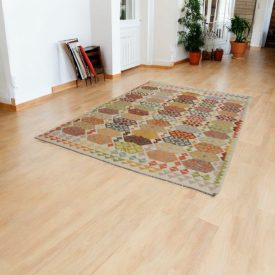 Tapis Kilim ethnique Chobi 204x304 Tapis Kilim tissé à la main
