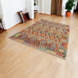 Tapis Kilim ethnique Chobi 211x293 Tapis Kilim tissé à la main