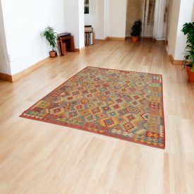 Chobi Kilim tapis 202x293 kelim laine tissé à la main