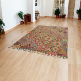 Chobi Kilim tapis 202x293 kelim laine tissé à la main