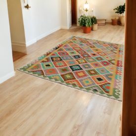 Tapis Kilim en laine Chobi 202x298 Kilim afghan tissé main