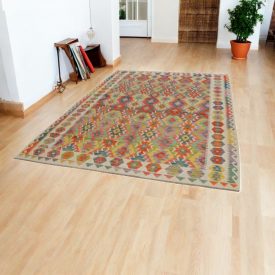 Tapis Kilim tissé main Chobi 205x301 Kilim afghan en laine
