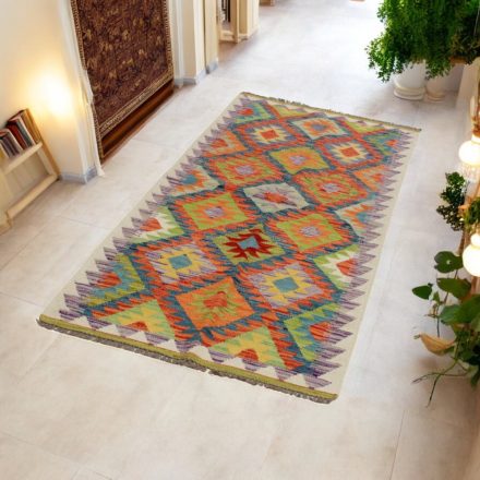Tapis Kilim tissé main 84x197 Kilim laine Maimana