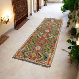   Tapis de couloir Kilim tapis Chobi 80x285 tapis Kelim tissé à la main