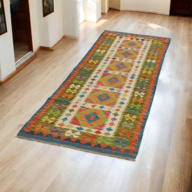   Tapis Kilim tissé main Chobi 80x244 tapis Kilim en laine afghan