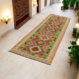 Maimana tapis kilim coureur 84x302 Kilim afghan tissé main