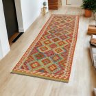 Tapis de couloir Kilim ethnique Chobi 84x296 Tapis Kilim tissé à la main