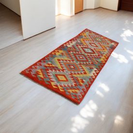   Tapis de couloir Kilim ethnique 73x239 Tapis Kilim tissé à la main