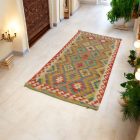 Tapis Kilim tissé main 88x230 Kilim laine Maimana