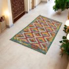 Tapis de couloir Kilim tapis Chobi 80x192 Kelim ethnique tissé à la main