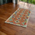 Tapis de course kilim Chobi 85x205 Kilim afghan tissé à la main