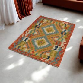 Tapis Kilim en laine Chobi 87x120 Kilim afghan tissé main
